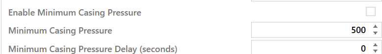 5. Minimum Casing Pressure