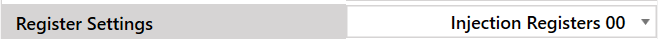 2. Injection Register Settings