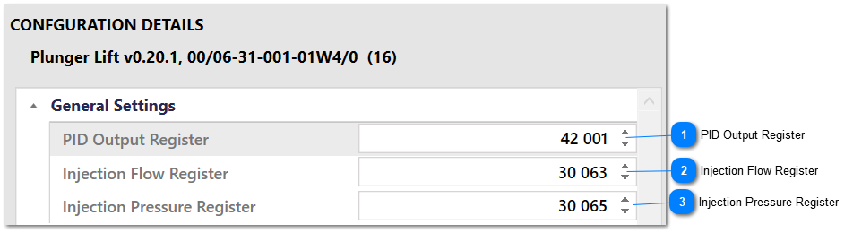 Injection Register Settings