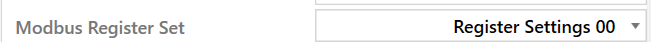 6. Modbus register set