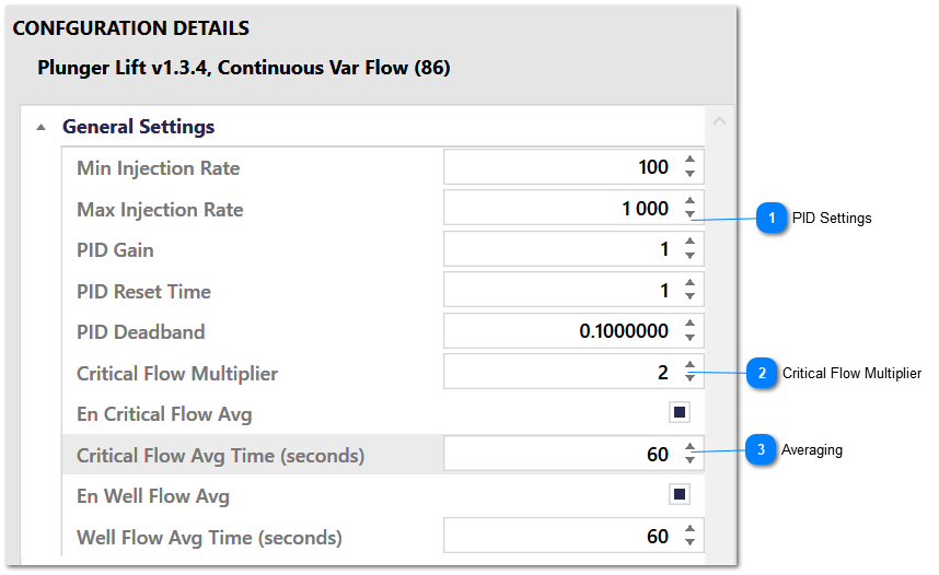 Variable Injection Settings